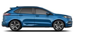 2020 Ford Edge S T shown in Performance Blue